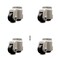 Service Caster Nylon Swivel TS Caster w/2.44" Black Wheel and M12 x 1.75mm x 18mm Stems, 4PK SCC-TSLV30S60-NYR-660-DC-4 - alternate 1